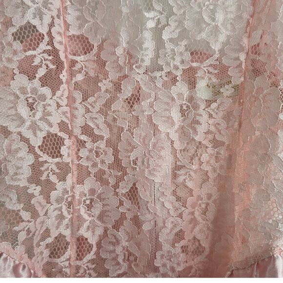 Victoria's Secret Vintage Gold Label Coral Pink Medium Teddy Lingerie Bodysuit - Picture 10 of 16